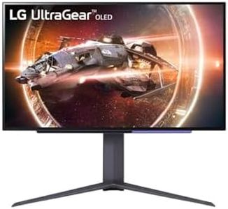 LG 27GS95QE-B 27 Inch QHD (2560 x 1440) Ultragear OLED Gaming Monitor, 240Hz Refresh Rate, 0.03ms (GtG), HDR400 True Black, 1.5M:1 Contrast Ratio, NVIDIA G-SYNC Compatible, AMD FreeSync Premium Pro