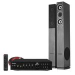 Fenton Floor Standing HiFi Tower Speaker System with AD200B Bluetooth Amplifier - SHFT52B Black