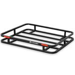 ARKSEN 32 x 26 Inch Bumper Mounted Cargo Rack Carrier 350 Lbs Heavy Duty Capacity Luggage Basket Hitch Fold Up for RV, Camping, Traveling