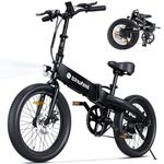 isinwheel U5 Electric Bike for Adults, 500W Folding Ebike Upto 80km & 32km/h, 20"*2.6 Fat Tires, 48V 7.8Ah Removable Battery, Weighs Only 23.3kg, Suitable for Leisure Riding & Commuting