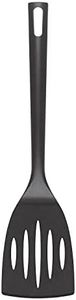 Chef Aid Nylon Flexible Slotted Turner, BPA Free Kitchen Spatula for use with Non-Stick Cookware, Part of a Selection of Kitchen Utensils, Black