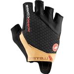 Castelli Cycling Rosso Corsa Pro V Glove for Road and Gravel Biking l Cycling - Black/Tan - X-Small