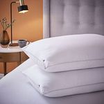 Silentnight Pack of 2 Luxury Warm Cosy Pillows, Hypoallergenic Pillows with Luxurious Stitching for Back and Side Sleepers, Hypoallergenic and Machine Washable White 553704GE, 2 Count (Pack of 1)