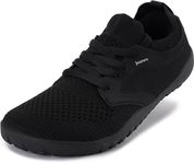 Joomra Women's Wide Trail Running Shoes | Barefoot Style | Zero Drop Grippy Sole, W52v2 | All Black, 11 Wide