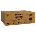 Whiskas 1+ Adult Mixed Selection in Jelly 84 Pouches, Adult Wet Cat Food, Megapack (84 x 85 g)