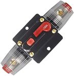 ANJOSHI 150A Fuse Holders Inline Circuit Breaker for Car Audio and Amps Overload Protection Reset Fuse Inverter 12V-42V DC Replace Fuses(150A)