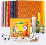 Beeswax Candle Making Kit for Kids & Adults– 12 Colorful 8x8 Inch 100% Pure Beeswax Sheets, Natural Honey Smell, DIY Kit