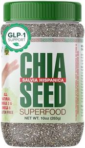Sanar Naturals Chia Seeds - Omega-3, Protein, Fiber Supplement - GLP-1 Support - Keto and Paleo Friendly - Vegan, Non-GMO, Gluten Free, 10 oz
