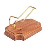 AGD LIGHTS Wooden Tobacco Pipe Stand Holder, Tobacco Pipe Stand Display with 1 Metal Slots, Family Home Pipe Accessories for Tobacco