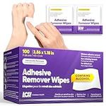 Livaclean Health Adhesive Remover for Skin – 100 Wipes, 2 Ply 2.56 x 1.18 in (6.5 x 3 cm) – Gentle Skin Glue & Medical Adhesive Remover Soft & Effective