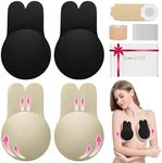 Sticky Bra Push Up,2 Pairs Adhesive Bras for Women with Breast Lift Tape,Adhesive Bra Push Up for Wedding Dancing Party