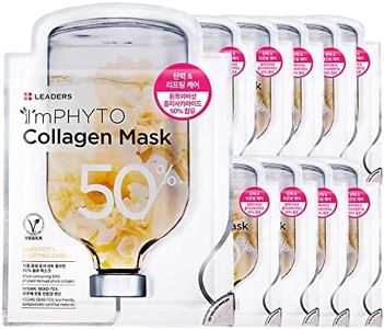 LEADERS - I’M PHYTO Collagen Vegan Mask | Plant-Derived Collagen | Elasticity & Lifting Care | Certified Vegan | Intensive Hydration | Natural Cellulose Sheet (10 sheets)
