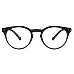 Eyewear Stylez Bifocal Reading Glasses For Men Bifocal Glasses for women Black Round Distance Plano Reading 0.75 1.25 1.00 1.50 1.75 2.00 2.25 2.50 2.75 3.00 UV (Distance Plano/Reading +0.75)