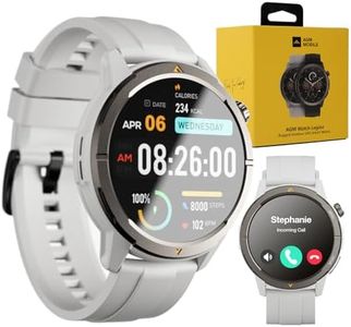AGM Legion Smart Watch with Bluetooth Calling, AMOLED Touchscreen Fitness Watch, 100+ Sports Modes, 24/7 Heart Rate Sleep SpO2 Monitor, DIY Dial, IP68 Waterproof, Compatible with Android & iOS