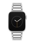 Anne Klein Fashion Bracelet for Apple Watch, Secure, Adjustable, Apple Watch Replacement Band, Fits Most Wrists, Silver