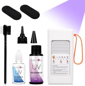 Arison Hair Extensions UV Glue V Light Kit Tools Clear Glue UV Lamp 20g Glue 30g Remover Wig Hair Professional Hairdresser