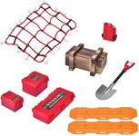 OGRC RC Crawler Car roof Decoration 8 in 1 Tank Storage Box, Wood Box, Luggage Net, Shovel for RC 1/10 Crawler Traxxas TRX4 Redcat GEN 7 8 RC4WD D90 AXIAL SCX10 Accessories