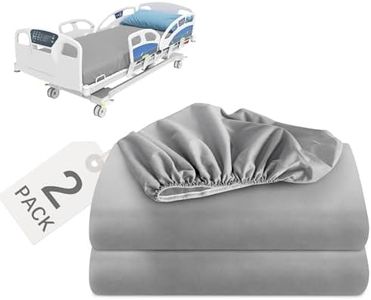 Biloban 2 Pack Hospital Bed Sheets Fitted, 36’’×84’’×14’’ Hospital Bed Sheet Fit for Home & Hospital Care Beds, Shrinkage & Stain Resistant RV Twin Sheets for RV Twin/Bunk Mattress