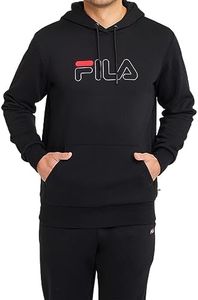 FILA Unisex Classic 2.0 Hoodie, Black, Size M