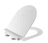 Hindware Toilet Seat Cover Elegance Aura UF | Slim Seat | White | Dura Plastic Material | Soft-Closing | Modern Style | D-Round Shape, 45x38 cm (Elegance Aura UF Seat Cover)