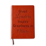 Boss Appreciation Gift Mentor Gift Notebook Great Leaders Notebook Leader Supervisor PM Mentor Retirement Gift Coworker Farewell Leather Journal Notebooks (Great)