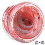 Yomega Raider - Professional Responsive Ball Bearing Yoyo, Designed for Advanced String Trick and Looping Play. + Extra 2 Strings & 3 Month Warranty (red)