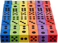 The Twiddlers - 48 Large Colourful Foam Dot Dice Set - 4cm