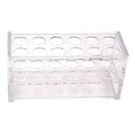 feedal 12 Sockets Clear Acrylic Test Tube Rack Acrylic Test Tube Holder (25ml)