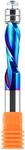 Down Cut Spiral Flush Trim Router Bit 1/2 Inch Shank 1-1/2 Inch Cutting Length 4 Inch OVL Solid Carbide Spiral Flush Trim Router Bit with Extra Long Blue Nano Coating for Woodworking Trimming