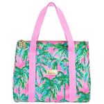 Lilly Pulitzer Thermal Insulated Lunch Cooler Large Capacity, Women's Lunch Bag with Storage Pocket and Shoulder Straps (Suite Views)