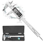 Digital Caliper, IP54 Waterproof Stainless Steel Caliper Measuring Tool, Vernier Caliper with Huge LCD Screen, Auto - Off Feature, Inch and Millimeter Conversion (6 Inch /150 mm)