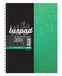 Luxpad A4+ Twin Wire Hardback Notebook with 200 Feint Ruled Pages and Durable Pressboard Covers.