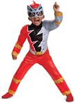 Red Ranger Toddler Size Muscle Costume, Official Power Rangers Dino Fury Outfit with Mask