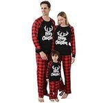 MoneRffi Matching Christmas Pajamas Set Holiday Family Outfit One Piece Christma Festival Outfits Sleepwear