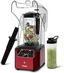 CRANDDI Commercial Quiet Blender, Soundproof Blenders, 2200 Watt Powerful Professional Kitchen Blender with BPA-Free 80oz Pitcher, Smoothie Blender for Commercial and Home, K90 (red) Without Picther