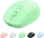 Wireless Mouse, Rechargeable Silent Mouse 2.4G Portable Wireless BT 5.2 Mouse Dual Mode Mobile Optical Office Mouse,3 Adjustable DPI for Notebook, PC, Ipad (Green)