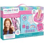 Make It Real: Pamper Yourself Spa Set - 9 pcs, Inflatable Sparkly Foot Bath & Accessories, Nail Polish & Art, Tweens, Girls & Kids Ages 8+