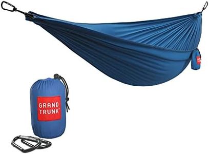 Grand Trunk | Ultralight Camping Hammock | Best Single Size Starter Hammock | Portable for Camping, Hiking, Backpacking, Beach, & Travel - Blue