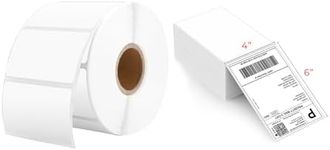 2.25 x 1.25 Direct Thermal Labels White Thermal Printer Labels+Thermal Direct Shipping Label (Pack of 500 4x6 Fan-Fold Labels)