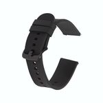 Colorcase Smart Watch Soft Silicon Strap Compatible with Fastrack Reflex Rave Fx Smart Watch - Silicon Strap Band - Black