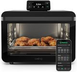 CHEF iQ MiniOven Smart Toaster Oven Air Fryer Combo, 11-in-1 Countertop Convection Oven, Bake, Broil, Air Fry, Broil, Dehydrate, 1750W, 25 Qt Capacity, Fast Cooking with Touchscreen Controls – Black