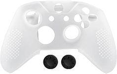 TCOS TECH Xbox One Controller Silicone Cover Anti Slip Cover Case Skin Protector for Microsoft Xbox One Controller with 2 Thumb Grips (White)