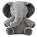 Prextex 28cm Large Elephant Teddy: Soft Toys, Fluffy & Cuddly Plush Stuffed Elephant Toy for Kids, Peek-A-Boo Buddy Elephant Plushie, Big Cuddle Elephant Plushie Soft Toy Stocking Fillers for Snuggles