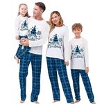 DeuYeng Christmas Pajamas Family Matching Pjs Set Holiday Pajamas Set Sleepwear Nightwear for Womens Mens Kids Baby(&A22,Women,M)