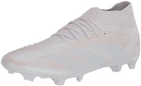 adidas Unisex Accuracy.2 Football Boots Firm Ground Shoes, White/White/Black, 10 Women/9 Men