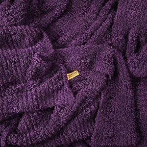 Big Blanket Co Premier Plush Deep Purple | 10' x 10' Ultra-Soft Plush Blanket | 100 Sq Ft Giant Oversized Throw | Velvet-Soft, Machine Washable | Luxury Blanket for Family