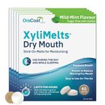 XyliMelts Dry Mouth Relief Discs Mild Mint (200 Count) – Xylitol Oral Adhering Tablets for Nighttime or Day Use, Long-Lasting Dry Mouth Relief & Saliva Support
