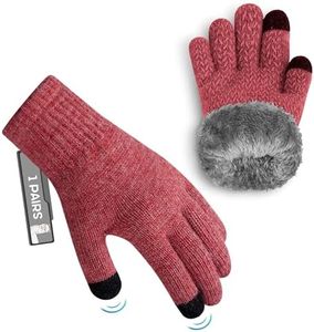 MAGISDU Kids Gloves Winter Alpaca Wool Knit Fleece Lined Gloves Touchscreen Warm for Boys Girls Children Toddler