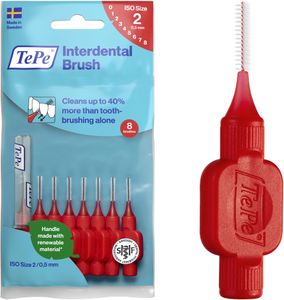 TePe Interdental Brushes 0.5mm Red – 8 Pack