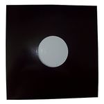 50 Quality Large Gloss Finish Black Card 12" LP Record Vinyl Sleeves Covers Protectors with Large Centre Hole - Size 310 x 305mm - Scratch/Mark Protection - Protective Packaging